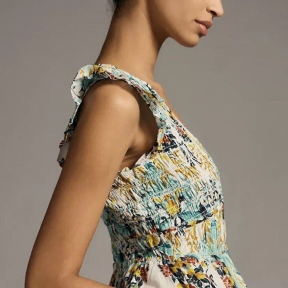 Anthropologie The Peregrine Smock Midi Dress - Picture 3 of 7